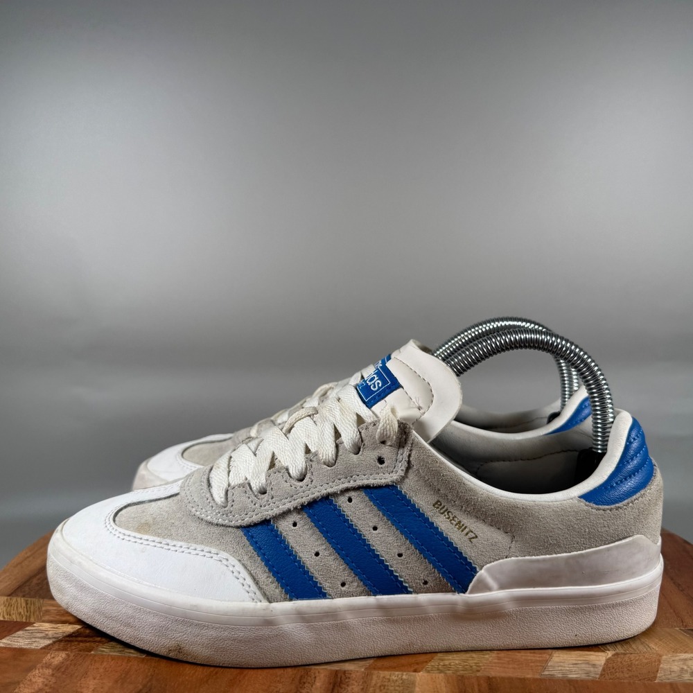 Adidas Busenitz Vulc Mens 6.5 Grey Blue White Skate Shoes CQ1172 - Picture 3 of 8